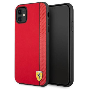 Ferrari FESAXHCN61RE iPhone 11 6,1" czerwony/red hardcase On Track Carbon S