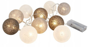 Lampki led cotton balls kolorowe świąteczne