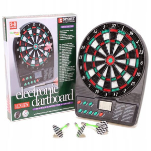 DART ELEKTRONICZNYy 3x RZUTKI Tarcza 18 Gier LOTKI