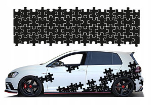 NAKLEJKI na Auto CAMO PUZLE 120 sztuk 9X14cm