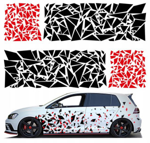 Naklejki Na Auto Motyw Kształty Rozsypka 44x328cm