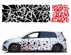 Naklejki Na Auto Motyw Kształty Rozsypka 44x164cm
