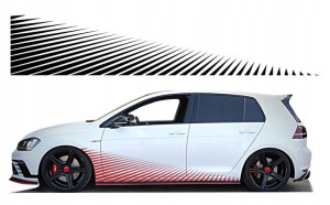 Naklejka Motyw Na Auto Promienisty 2x 43x 200cm