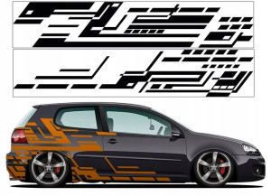 NAKLEJKI na Auto MOTYW GRAFICZNY 4 arkusze KOLORY