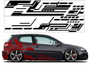 NAKLEJKI na Auto MOTYW GRAFICZNY 4 arkusze KOLORY