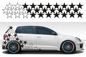 NAKLEJKI na Auto MOTYW GWIAZDY 60 sztuk 15cm