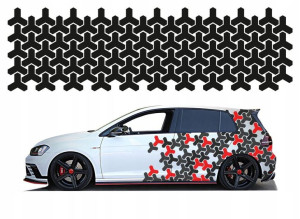 NAKLEJKI na Auto CAMO kamuflaż 180 sztuk 10cm