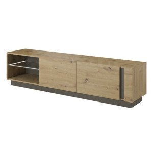 Stolik Rtv (h) 187 Arco Dąb Artisan / Szary Grafit
