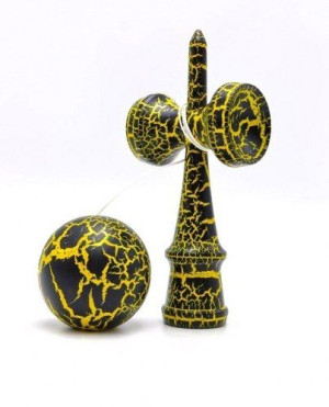 KENDAMA - drewniana zabawka zręcznościowa żółta