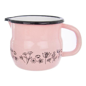 Kubek garnuszek emaliowany retro 0,8L KWIATY
