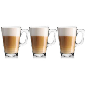 Komplet Szklanek 3 sztuki Szklanka do Kawy Latte