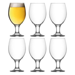 Szklanka na nóżce POKAL zestaw szklanek szklanki do piwa koktajlu 400ml  6