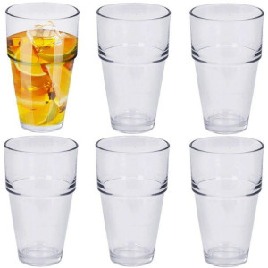 Szklanka do wody napojów soku lemoniady drinków kawy 370ml 6 sztuk
