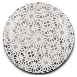 Talerz porcelanowy MAIOLICA GREY deserowy płytki 20 cm