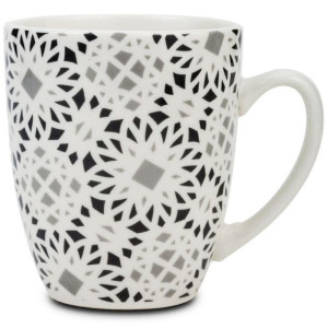 Kubek porcelanowy z uchem MAIOLICA GREY do picia kawy herbaty 400 ml