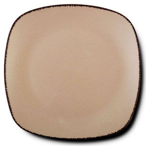 Talerz ceramiczny kwadratowy BROWN SUGAR obiadowy płytki na obiad 26 cm