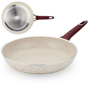 Patelnia ceramiczna granitowa TERRESTRIAL do smażenia duszenia 30 cm gaz in
