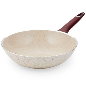 Patelnia WOK ceramiczny granitowy TERRESTRIAL do smażenia duszenia 28 cm ga