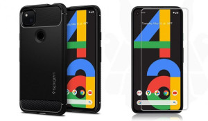 Etui Spigen Rugged Armor Matte Black + Szkło Ochronne do Google Pixel 4A