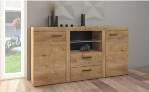 Komoda RUMBA 2D2S szaflady dwudrzwiowa 160 cm lefkas