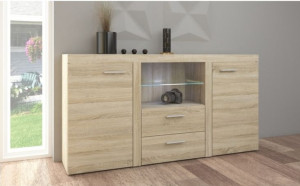 Komoda RUMBA 2D2S szaflady dwudrzwiowa sonoma