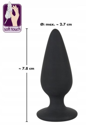 Klasyczny Korek Analny Aksamitny W Dotyku 7cm