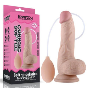 Dildo z przyssawką i z funkcją wytrysku 20,3 cm