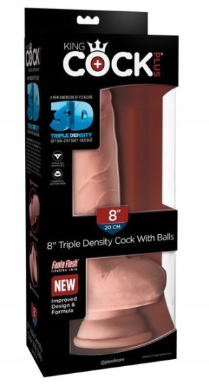 Dildo Triple Density 3D z przyssawką 24,1 cm King