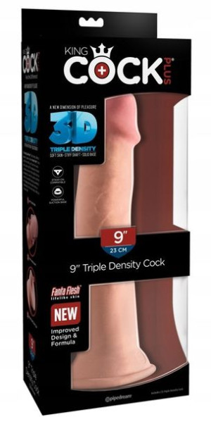 Dildo Triple Density 3D z przyssawką 26,7 cm King