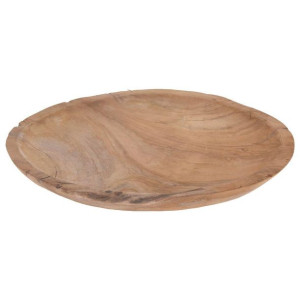 Talerz do serwowania drewniany z drewna tekowego taca 38 cm