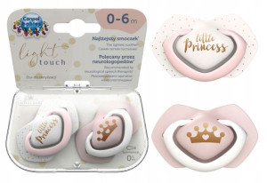 CANPOL Smoczek USPOKAJAJĄCY 0-6m ROYAL BABY 2szt.
