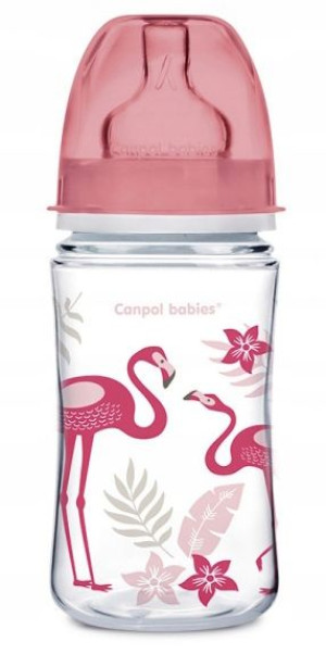 BUTELKA Canpol Antykolkowa JUNGLE 240ml FLAMINGI