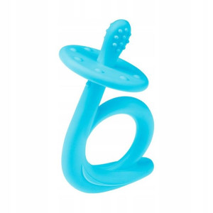 Gryzak uspokajający silikonowy AKUKU BLUE 0m+