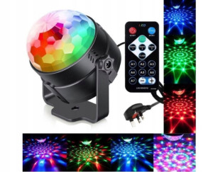 Projektor Rgb Led Kula Disco Dyskotekowa + Pilot