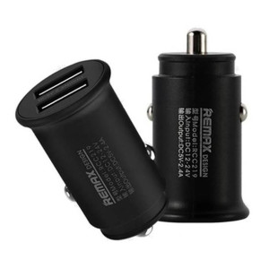 Ładowarka samochodowa 2.4A 2xUSB Remax Roki RCC219 czarna