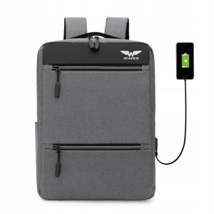 WINGS Plecak na Laptop 17 cali WODOODPORNY z USB