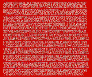 Litery samoprzylepne 7 milimetrów czerwone matowe