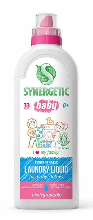 SYNERGETIC Certyfikowany Biodegradowalny płyn do prania odzieży dziecięcej