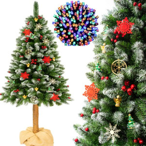 Choinka Na Pniu Sosna Diamentowa 180cm +lampki Led