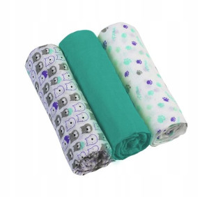 Babyono Pieluszki Pieluchy Muślinowe 3 Szt Premium