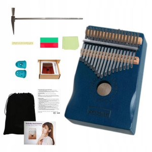 Kalimba Drewniana Instrument Afrykański Pianino Zanza Mbira 17 klawiszowa N