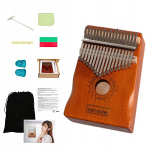 Kalimba Instrument Afrykański Pianino Zanza Mbira 17 klawiszowa Drewniana B
