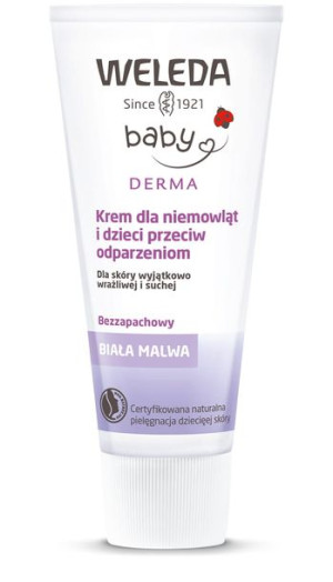 Krem dla niemowląt i dzieci przeciw odparzeniom z białą malwą 50ml Weleda