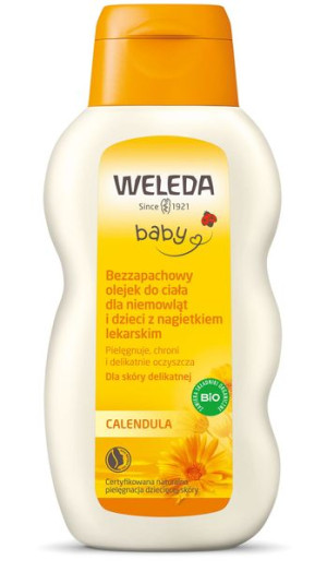Olejek bezzapachowy do ciała dla niemowląt i dzieci z nagietkiem lekarskim