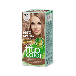 Farba krem do włosów jasny blond 7.0 Fitocolor