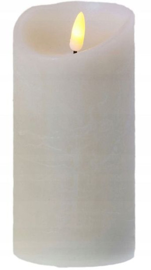 Świeca z czarnym kmotem wkład 17,5cm biała