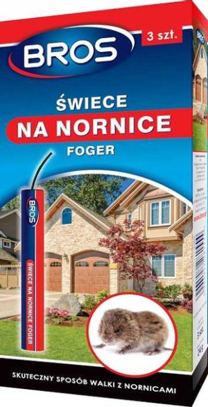 Bros Foger Świece Na Nornice 3 Sztuki