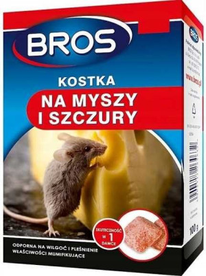 Bros Kostka Silnia Trutka Na Myszy Szczury 250g