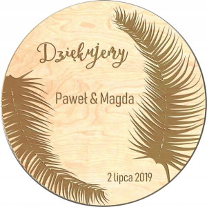 PODZIĘKOWANIE DLA GOŚCI ślub chrzest MAGNES MK29