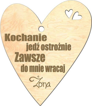 Zawieszka do auta, samochodu, grawer, SERCE2